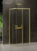 NEW TRENDY Kabina prysznicowa drzwi podwójne przesuwne PRIME LIGHT GOLD 100x80x200 K-1193